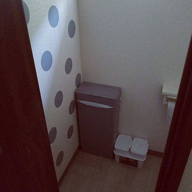 Bathroom,建て売り一戸建て,いぬのいる暮らし,多頭飼い♡,シュナウザー,ヨーキー,グレー好き♡,ドット好き kiiiii-naの部屋