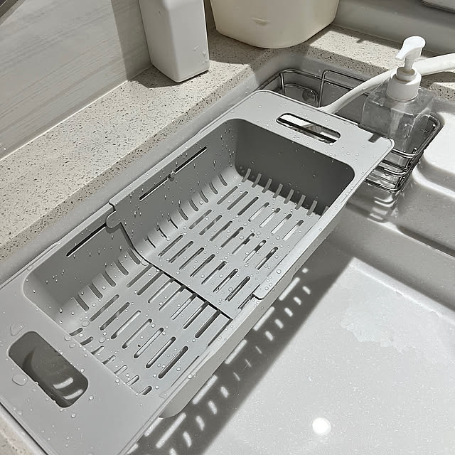 Kitchen,スタンダードプロダクツ,水切りかご,ホワイトインテリア,賃貸,2LDK賃貸マンション,シンプル muraの部屋