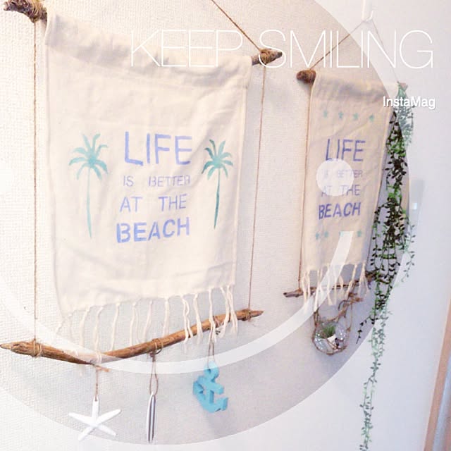 IKEA,Instagramやってます,アクセサリー,beach,カフェカーテン,surf,雑貨,アロー,ステンシル,すのこ,ハンドメイド,海を感じるインテリア,流木タペストリー,観葉植物,DIY,サーフ,ビーチ,流木アート,アクセサリーディスプレイ,ダイソー,販売中,流木,セリア,Instagram→tonchi721,100均 tonchi0721の部屋