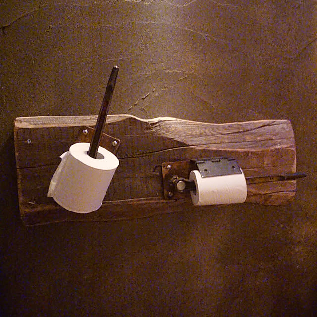 Bathroom,DIY,廃材DIY,トイレットペーパーホルダー,刑務所風インテリア juuuuunの部屋