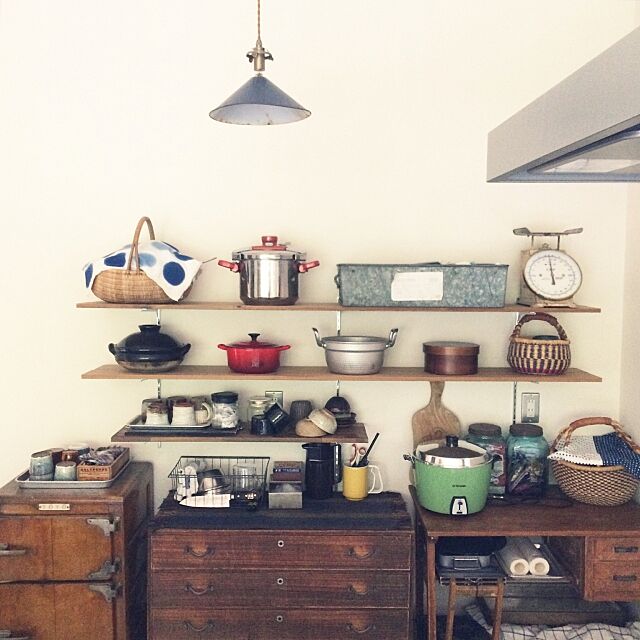 Kitchen,平屋,ジャンク,レトロ,古家具,模様替え JUNKandRETROの部屋