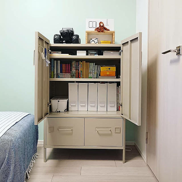キャビネット,IKEAのキャビネット,イドーセン,IDASEN,子供部屋,マンション,マンションインテリア,アクセントクロス,すっきり暮らす,北欧インテリア,収納,IKEAだらけ,My Shelf,ダンパー tttbbbの部屋