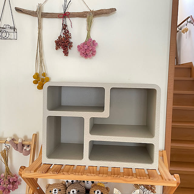 My Shelf,激安でびっくり,ニュアンスディスプレイラック,3COINS,3coios,スリコ,韓国インテリア,韓国っぽ,スリコ購入品,オーブン陶土のトトロ mippoko345の部屋