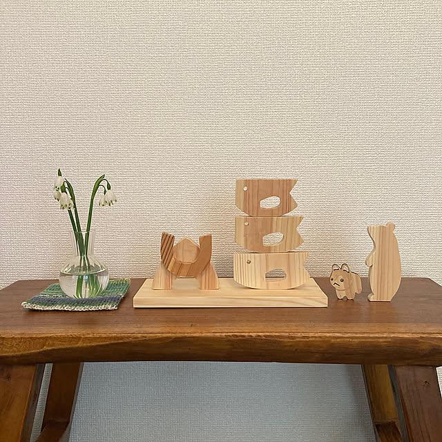 Entrance,ナチュラルインテリア,ナチュラル雑貨,minneで購入♡,木製飾り物,こどもの日,中古住宅,終の住処,スノーフレーク,minne,スノーフレーク(鈴蘭水仙) kazu-cafeの部屋