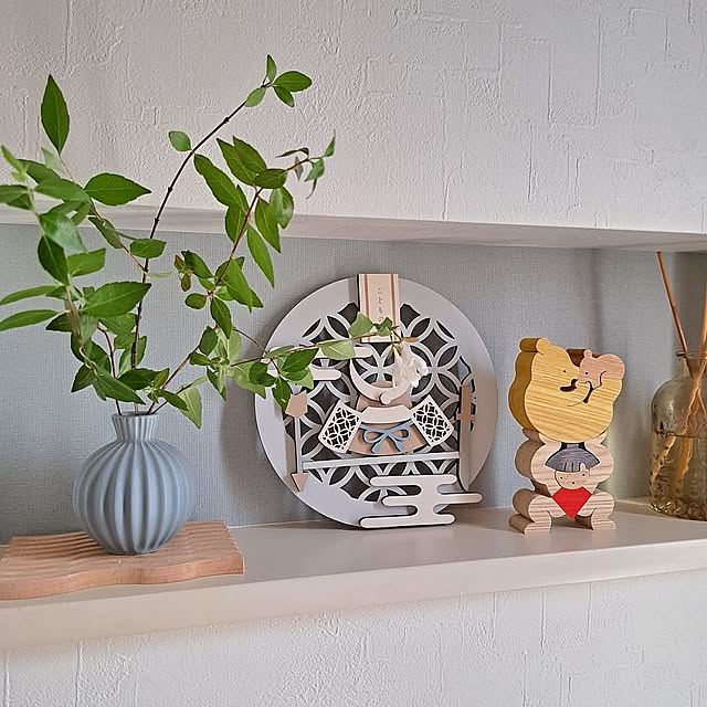 My Shelf,こどもの日,建売,玄関ニッチ,グリーンのある暮らし,五月人形,3COINS,無印フレグランスオイル Jijiの部屋
