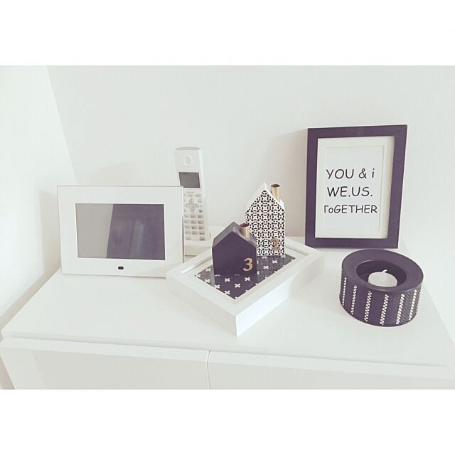 My Shelf,電話台,白黒,モノトーン,新築,マイホーム,ホワイトインテリア,ホワイト,IKEA maimaiの部屋