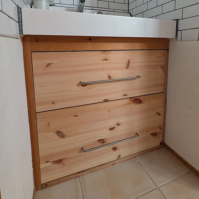 Bathroom,セルフリフォーム,セルフリノベ,セルフリノベーション,洗面台下収納,洗面台周り,洗面台下 olivierの部屋