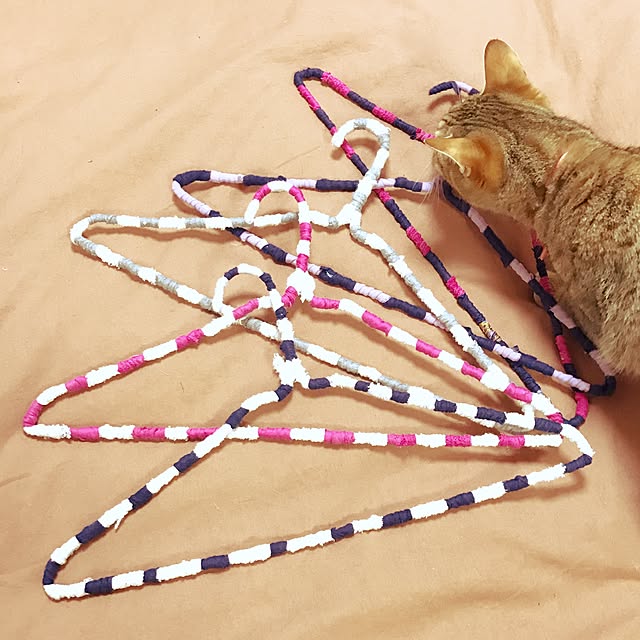 Bedroom,ハンドメイド,はぎれリメイク,ワイヤーハンガーアレンジ,カメラマークを消したくて,ねこのいる日常,ねこ,ねこが好き,保護ねこ部 1633の部屋