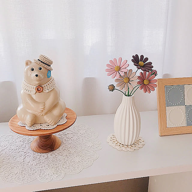 イベント参加します,ミナペルホネンタンバリンタイル,白くま貯金箱　着せ替え,白くまの貯金箱,mamaちゃんのクレイフラワー,mama ちゃんの作品,スリコのフラワーベース,3COINS,一輪挿し,プチプラ,プチプラインテリア,窓際ディスプレイ,賃貸でも楽しく♪,丁寧な暮らし,すっきり暮らす,RC の素敵なご縁に感謝♡,いいね、コメントに感謝です(ᐥᐜᐥ)♡ᐝ,心地よい空間,コメントお気遣いなく(⁎ᴗ͈ˬᴗ͈⁎),いつも見てくださって感謝です(^^),皆さん優しい❤︎,北欧テイスト,カラーボックス収納DIY飾り棚,On Walls,皆さん楽しい週末をね☆.｡.:*・ natsuの部屋