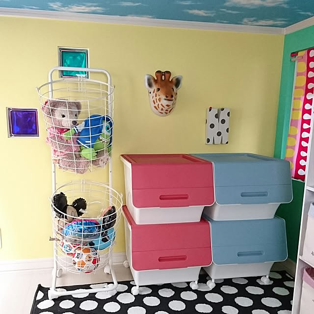 Overview,サンプリングに当選しました♡,山善,山善収納部,キッズスペース,収納ボックス,カラフルな部屋,IKEA,IKEA部,インスタやってます♡,インスタID→yukanenko1022,くらしのeショップ Yukanenkoの部屋