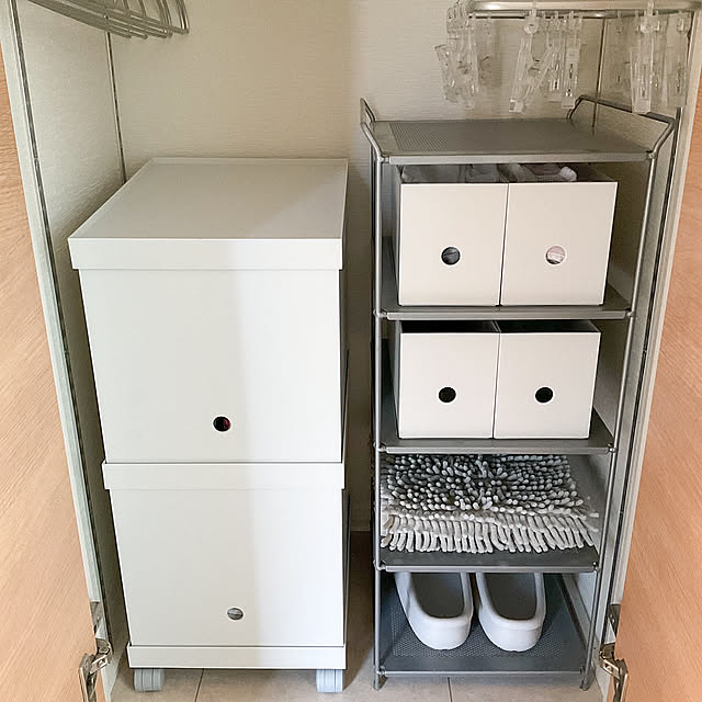 Bathroom,水まわり収納,ファイルボックス,使いやすい収納,暮らしを整える,無印良品,掃除道具の収納,ざっくり収納 tokonekoの部屋