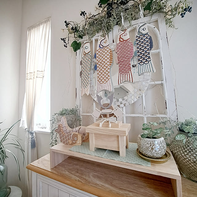 My Shelf,こどもの日,３coins,ホワイト,ブルー,ゴールド,スリーコインズ,ニトリ,スリコ,グリーン mayu-hanの部屋