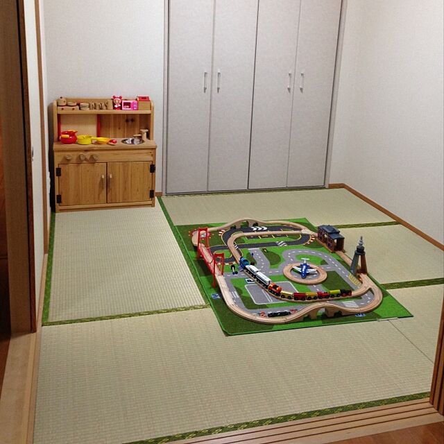 Overview,おもちゃ部屋,4.5畳和室,IKEA,毎日寝る前に電車のコース変え。,マンション neneoの部屋