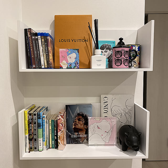壁美人で壁面収納,壁美人,壁掛けシェルフ,壁掛け,オープンラック,オープンシェルフ,DIY,ナチュラル,一人暮らし,北欧,ホワイトインテリア,My Shelf bbの部屋
