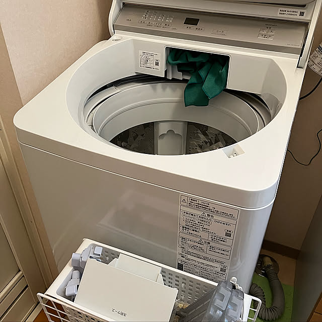パナソニック洗濯機,あっちこっちふきん,TEIJIN,花王株式会社,洗濯機周りの収納,洗濯機掃除,結束バンド活用,Bathroom ha-francaiseの部屋