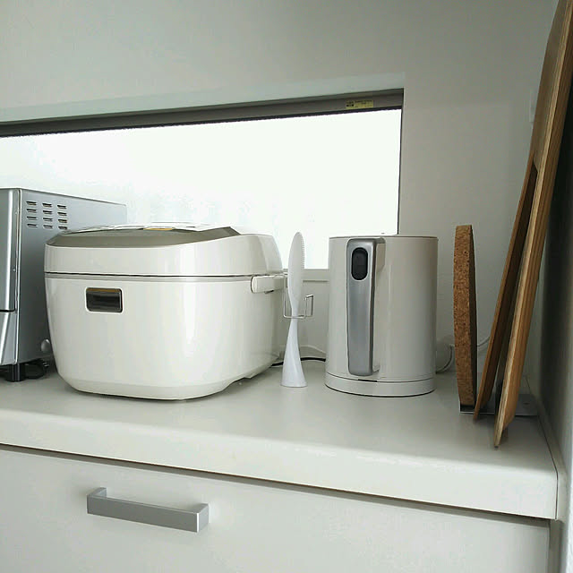 Kitchen,建売住宅,すっきり暮らす,こどものいる暮らし,無印良品,扉につけるフック,しゃもじ立て,収納アイデア,Panasonic,炊飯器 rumiの部屋