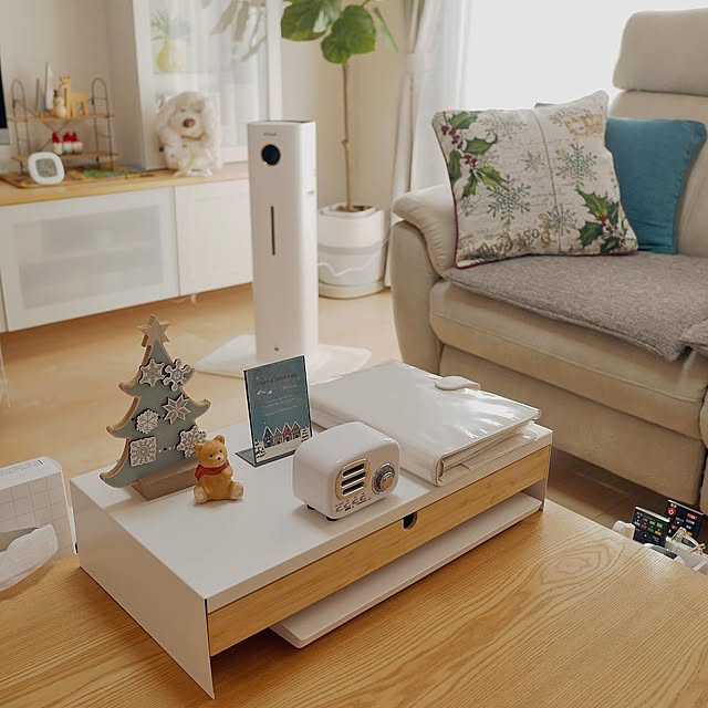 テラコッタオブジェ,セリア,クリスマスディスプレイ,こたつ周り収納,モニタースタンド,IKEA,パソコンコーナー,こたつ,イベント参加,My Desk tulip0110の部屋