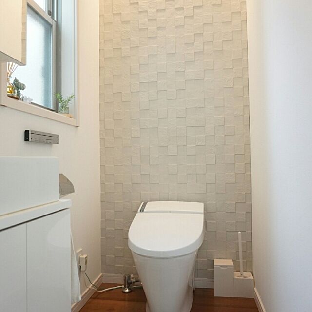 Bathroom,トイレ,シンプルモダン,エコカラットの壁,間接照明 shiokoの部屋