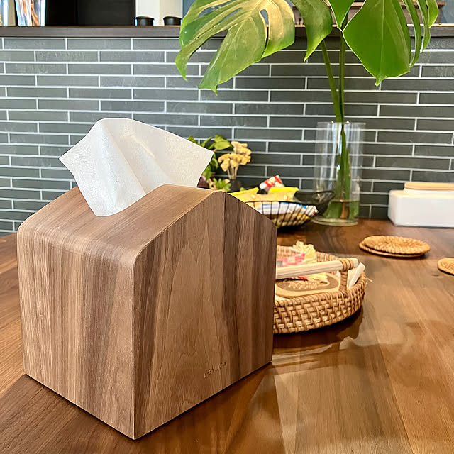 ブラインド,モンステラ,ダイニング,ティッシュケース,ダイソー,100均,花瓶,フラワーベース,建売,ニトリ,KEYUCA qp_ktbnの部屋