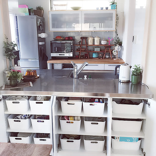 Kitchen,IKEAキッチン,ケース,●●の中,10000人の暮らし,キッチンカウンター下,IKEA y.の部屋