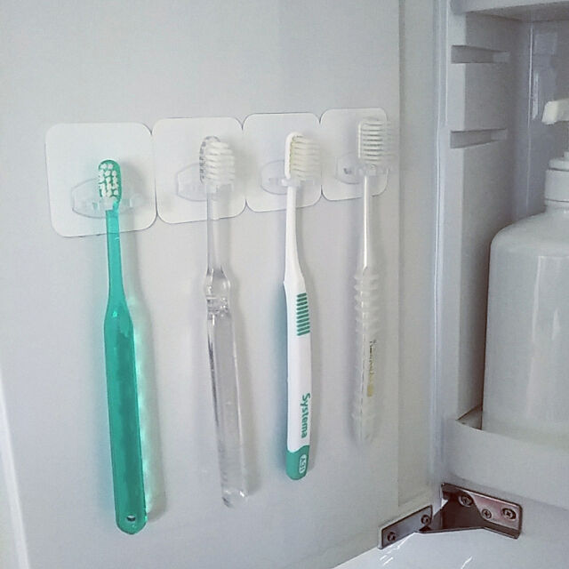 Bathroom,洗面所,TOTO洗面台,歯ブラシホルダー,歯ブラシ収納,Can☆Do kosatoの部屋