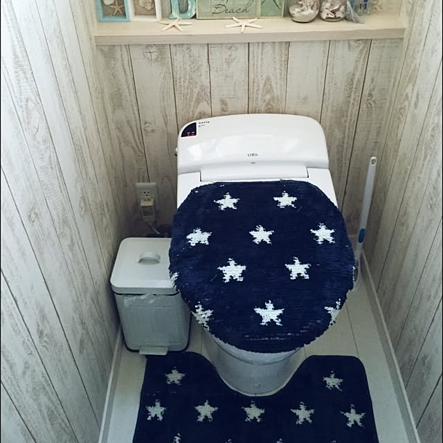 Bathroom,星,★,しまむら♡,トイレマット,スターフィッシュ hiramiの部屋
