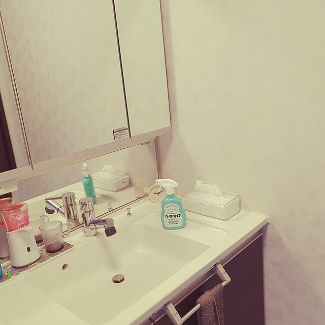 Bathroom,ウタマロクリーナー,洗面台,洗面所,洗面台掃除,ウタマロクリーナーで掃除,ウタマロクリーナー愛用中,ウタマロ様々,部屋づくりを楽しむ,建売り住宅,暮らしの工夫,2階建て,洗面台磨き,洗面所掃除 Yukaの部屋