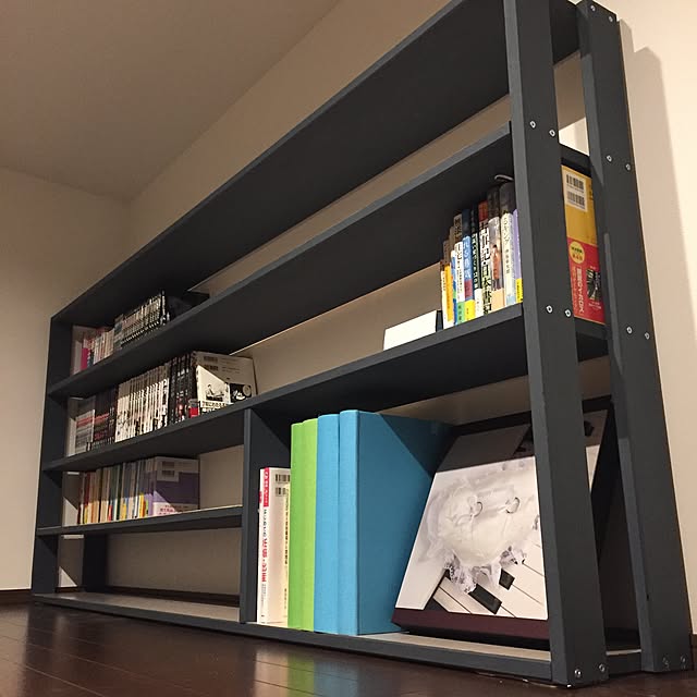 My Shelf,ロフト,本棚DIY,新築,マイホーム記録,新築一戸建て,ミルクペイント,本棚 gambananaの部屋