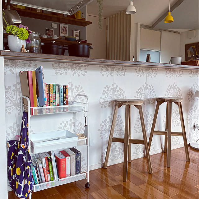 カウンター下収納,IKEA,収納,コンテスト参加,北欧,アクセントクロス,ルイスポールセン,STAUB,リビング収納,Overview kotikkoの部屋