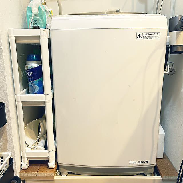 Bathroom,100均アイテム,IKEA,洗濯機まわりの収納 suemonta14の部屋