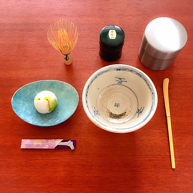 My Desk,お茶の時間,骨董品,季節を感じる暮らし,和菓子,暮らしの愛用品,茶道具,抹茶茶碗,抹茶,リピート品,息長山,うつわ好き,朝宮茶,おうちカフェ,ティータイム,テーブル茶道 soleilの部屋