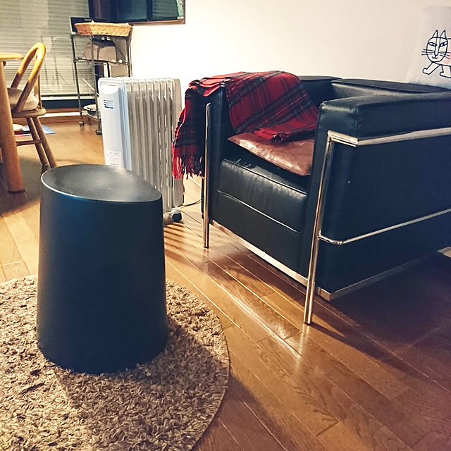 Lounge,フットレスト,ミックスインテリア,ごちゃまぜ,無印良品,シンプル,MUJIスタッキングスツール,おうち撮影クエスト Kの部屋