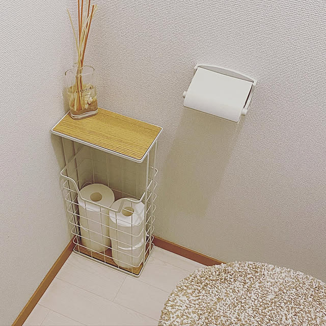 トイレ収納,トイレ,一人暮らし,ナチュラルインテリア,シンプルインテリア,1K ひとり暮らし,ニトリ,Bathroom E16xxの部屋