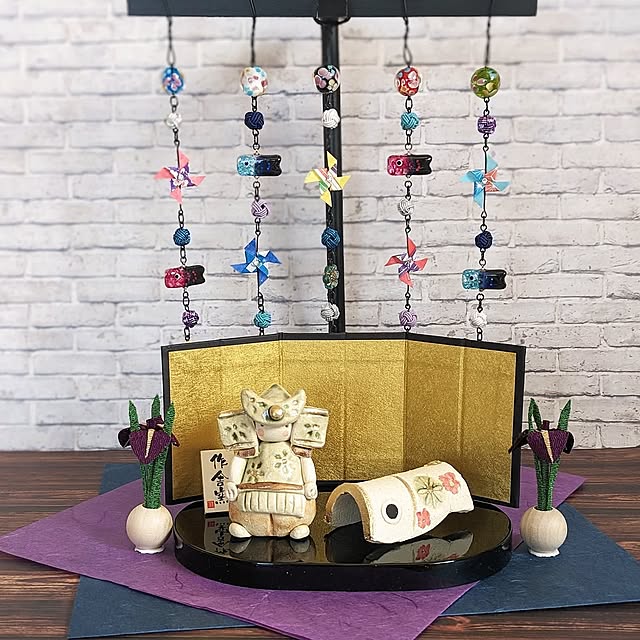 Lounge,ハンドメイド 春,イベント参加,こどもの日,五月人形,吊るし飾り手作り,手作り,端午の節句,水引細工,風車,鯉のぼり,ビーズ,とんぼ玉,千代紙 purpureの部屋