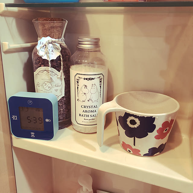 はみがきコップ,IKEAの時計,ムーミン,IKEA,100均,セリア,北欧,癒し,ナチュラル,Bathroom,洗面台 kinakoの部屋