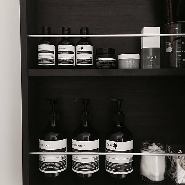 Bathroom,ディスペンサー,Aesop,Aesop風,北欧,モノトーン,白黒,海外インテリアに憧れる mkyk_w_の部屋