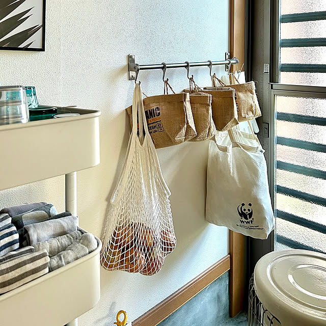 Kitchen,吊り下げ収納,整理収納,収納アイデア,かける収納,心地よい暮らし,暮らしを整える,ざっくり収納,投げ込み収納 sacchiの部屋