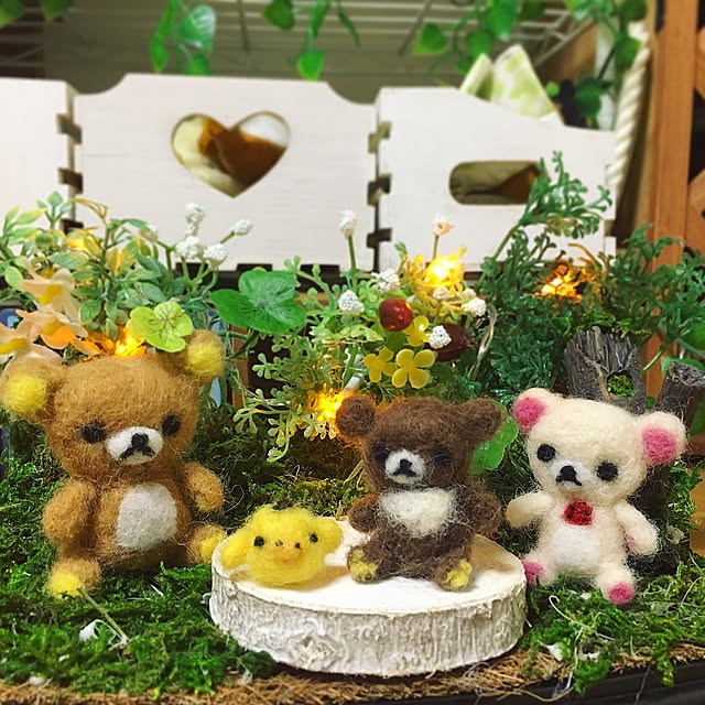 My Shelf,羊毛フェルト,リラックマ,フェイクグリーン Rinakkumaの部屋