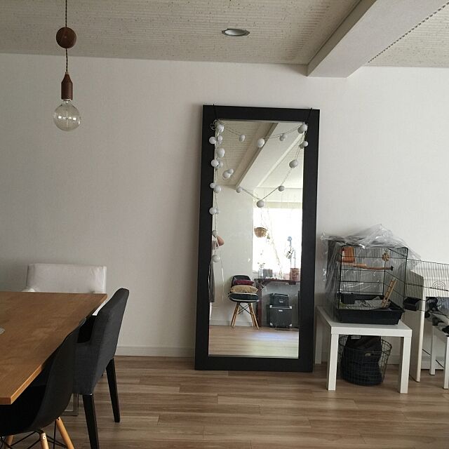 Lounge,鏡,IKEA,ナチュラル,北欧,照明 t.0823.mの部屋