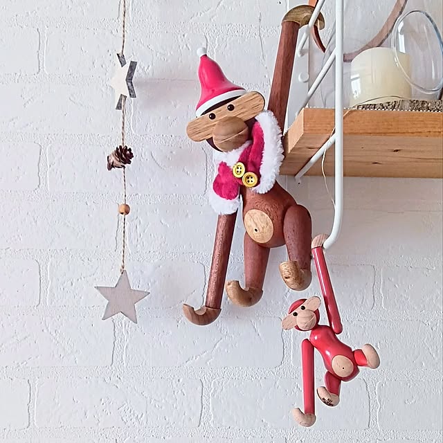 My Shelf,買ってよかったもの,カイボイスンモンキー,カイボイスンモンキー ミニ,クリスマスカラー,レッド,北欧雑貨,カイ・ボイスン,サンタキャップ h.t.の部屋