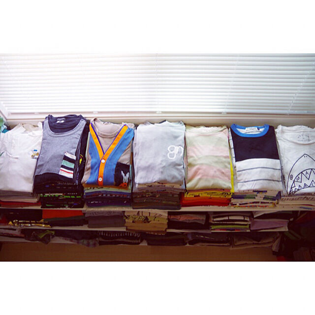My Shelf,ALGOT,IKEA,壁面収納,洋服収納,ブラインド,Tシャツ,タチカワブラインド meeの部屋
