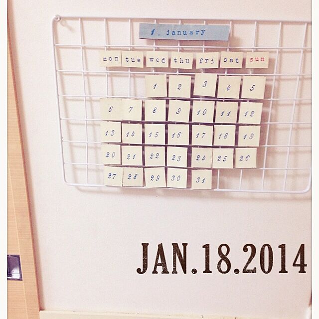 On Walls,カレンダー,段ボール,手作り,100均 Kanaの部屋
