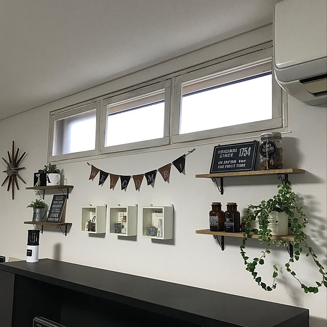 On Walls,雑貨,セリア,DIY,100均,窓枠 DIY,観葉植物,ナチュラル aki825の部屋