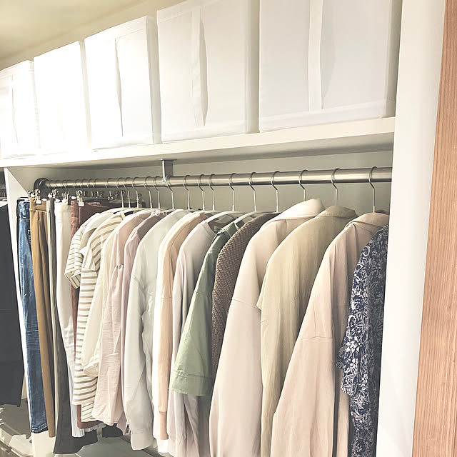 収納,skubb,IKEA,ウォークスルー,ウォークスルークローゼット,シンプル,My Shelf toyoの部屋