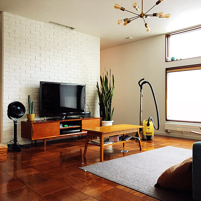 Lounge,パーケットフローリング,観葉植物のある暮らし,パシフィックファニチャー,アメリカンスタイル,70年代 D.houseの部屋