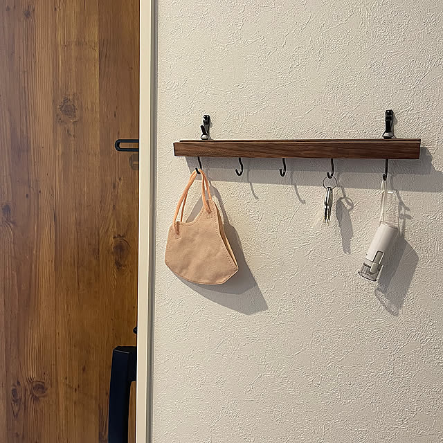 マスク掛け,マスク置き場,キーフック,玄関収納,DIY,セリア,100均,ダイソー,アンティーク,Entrance natsuの部屋