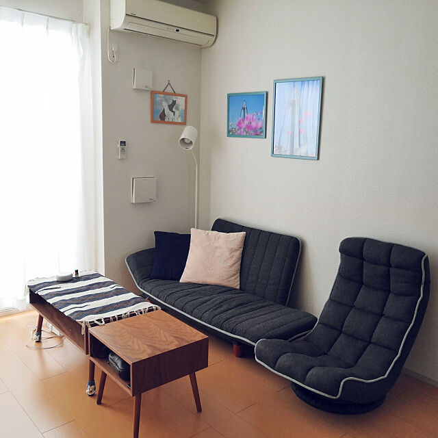 Lounge,シンプルな暮らし,一人暮らし,ナチュラル,ニトリ,ミニマリスト,ソファ owlcity9yuiの部屋