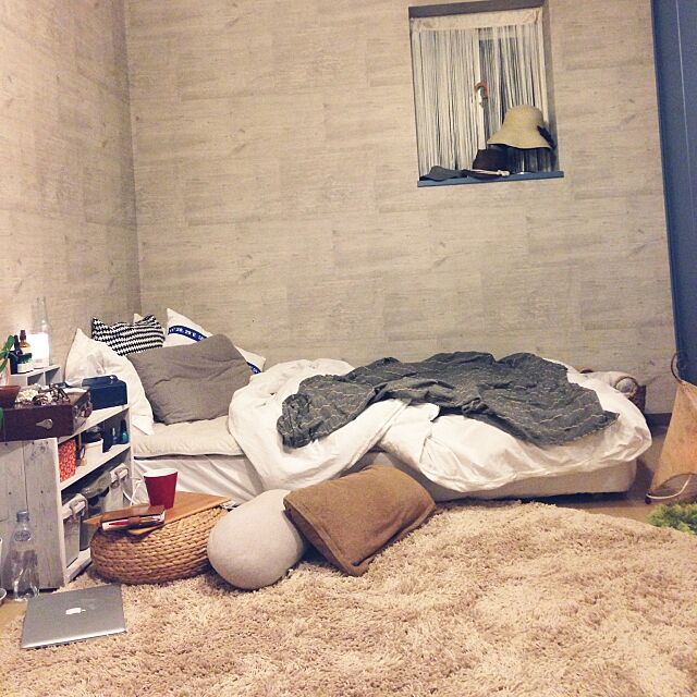 Bedroom,塩系インテリア,IKEA,西海岸インテリア,一人暮らし,男前,ニトリ,癒し,雑貨 YASUNOの部屋