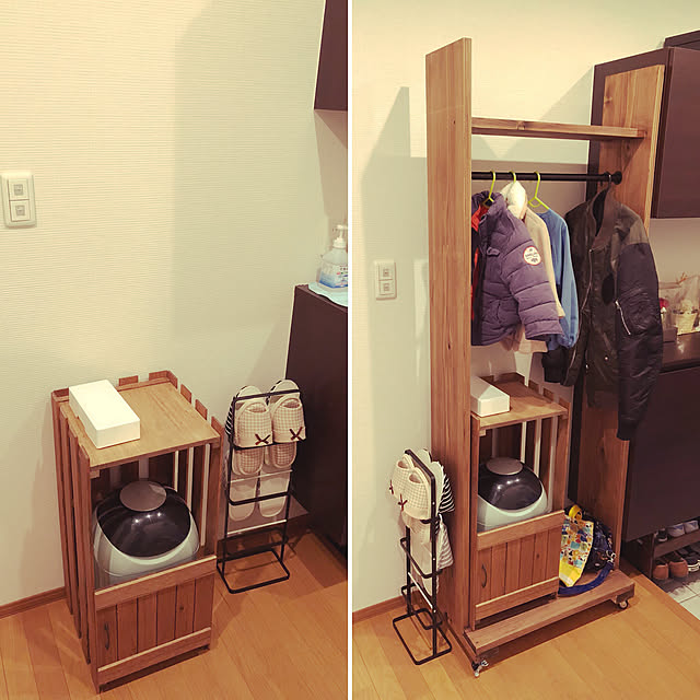 Entrance,ハンガーラック,ハンドメイド,DIY yasunariの部屋