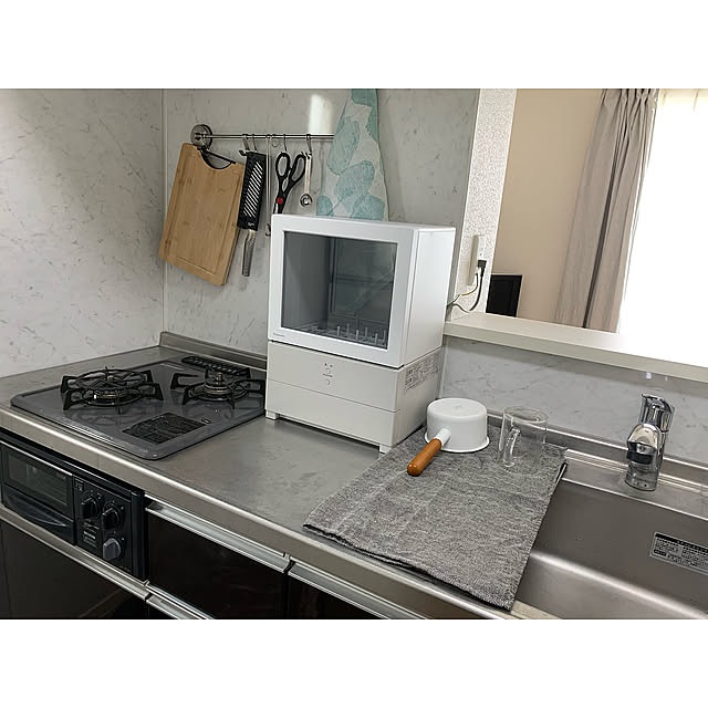 家事時短,SOLOTA,食洗機,まとめて投稿,一人暮らし,1LDK,Kitchen,買ってよかったもの,折りたたみ水切り 3 COINS jeyの部屋